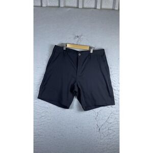 BCG Shorts Mens 32 Black Chino Performance Golf 10 Inch Inseam Stretch Casual